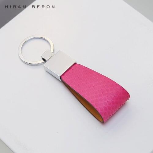 Hiram Beron key holder for keys for women python skin rose tyrien color custom initials available dropship