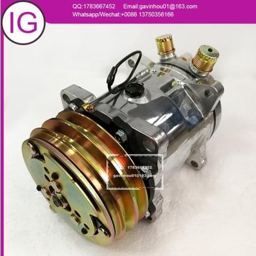 For AC Compressor sanden 5h14 Sanden 508 SD508 Tractor Excavator Heavy Duty Truck 12V / 24V 2 Groove V Blet Pulley