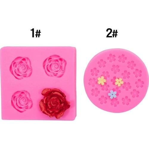 Fondant Rose Flower Silicone Mold Daisy Flower Cake Decorating Tools DIY Fondant Gypsum Clay Epoxy Mold