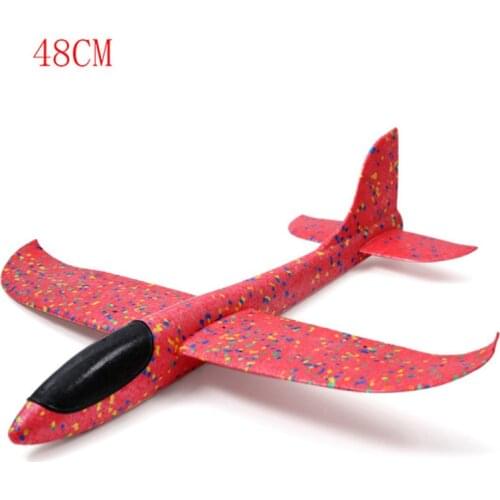 Kids Airplane Glider 48CM Foam Plane Hand Throw Flying Glider Aeroplane Colorful Airplane Outdoor Sports Foam Fun Toys TY0373