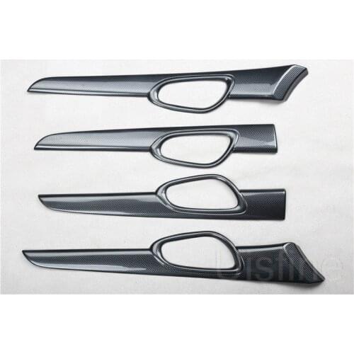 Car Styling Inner Door Handle Cover Door Bowl Frame Trim Sticker Protective sequins Accessories For Nissan Sentra 2014-2019