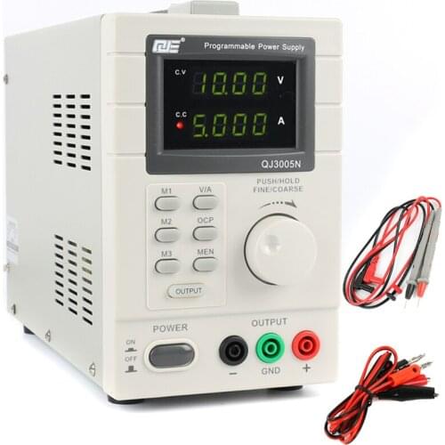 QJ3005N Laboratory Adjustable LCD Digital Linear Programmable DC Power Supply 30V 5A 0.01V 0.001A Constant Voltage Current 220V