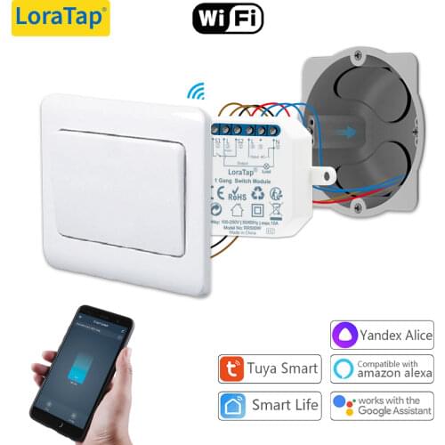 Tuya Smart Life Wifi Switch Relay Breaker Module Automation Smart Lighting Google Home Alexa Echo Remote Control App timer 10A