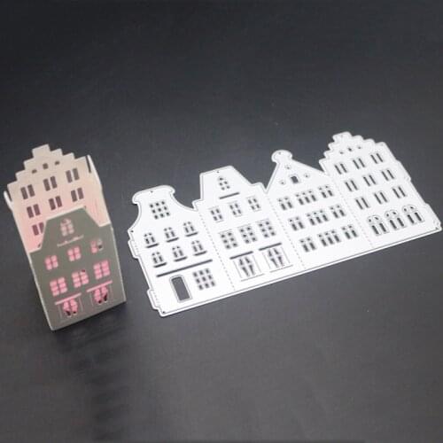 3D Building Frame Metal Cutting Dies Cut Die Architecture Decoration Stencil Scrapbooking Embossing New Craft Stamps And Dies