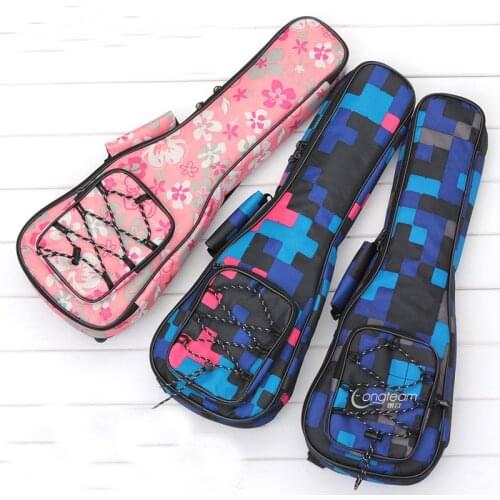 Multi-Colorful Hand Folk Ukulele Carry Bag Cotton Padded Case For Ukulele Guitar Parts Accessories 10mm pad