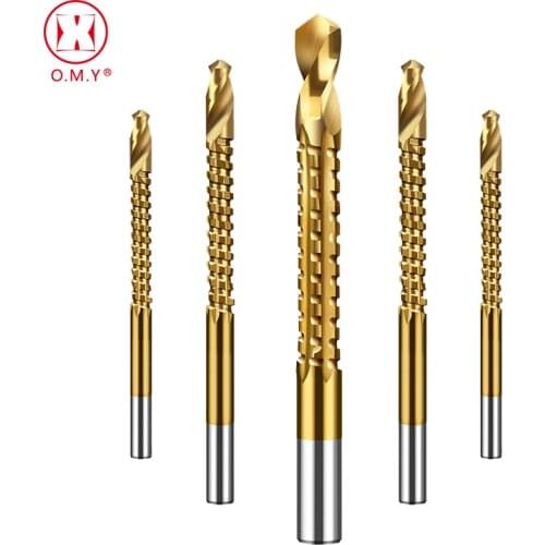 6pcs Drill Bit Carbide Tip HSS High Drill Bit Saw Set Metal Wood Drilling Hole tools Drill Titanium Coated Woodworking
