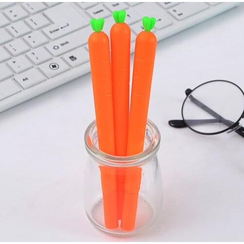 Creative cartoon Carrot Gel Pen 0.5mm Neutral Pens for School Writing Office Supplies Pen Cute Korean Stationery Gift