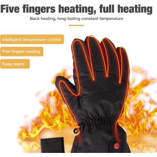 Heating Gloves USB Rechargeable Adjustable Hands Warmer Skiing Gloves USB Powered Heated Gloves For Men Women
