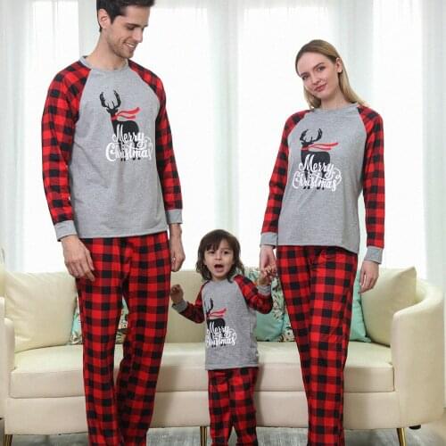 Mother and Daughter Dad SonWear Printed Family Pajamas Set New Christmas Family Matching Outfit Baby Boys Girls Winter Clothes