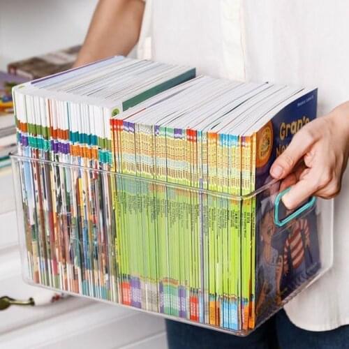 Plastic Magazine Storage Box School Office Drawer Type Book Holder Organizer Bins for Desk Storage Accessories Organizers Desk