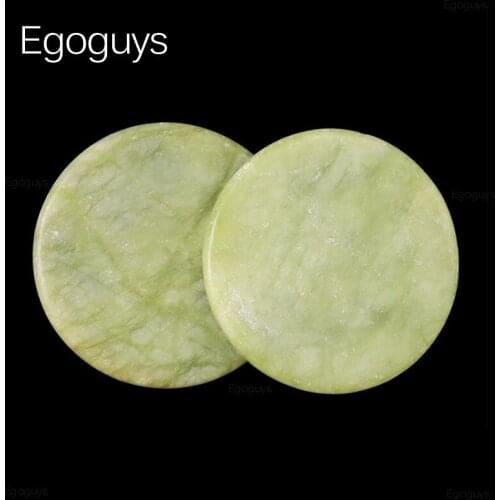 Round Jade Stone Eyelash Extension Glue Pallet Nail Color Palette Emerald Adhesive Stand Holder Polish Plate Pad False Lash Base