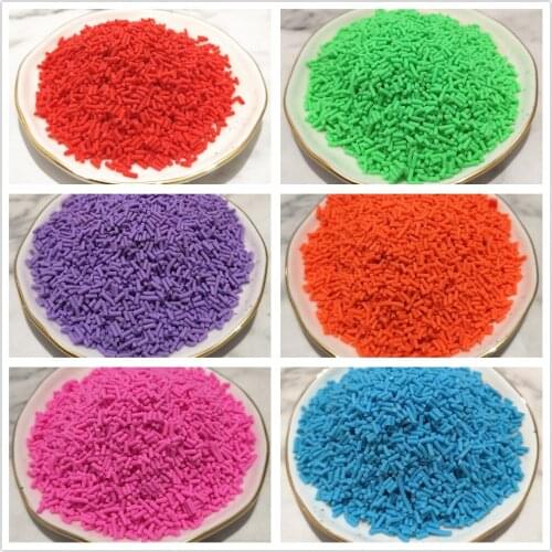 1KG Cylinder Shape Polymer Clay Sprinkles Colorful for DIY Crafts Tiny Cute Plastic Bricolage Accessories