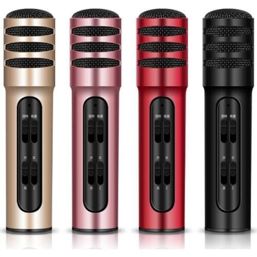 Handheld Microphone Phone K Song Condenser Microphone Universal K-Live Portable Smart Microphone external accompaniment