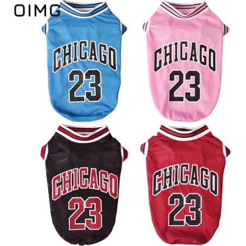 OIMG Dog Clothes Summer Sport Dog Jersey Basketball Clothes Puppy Cat T-Shirts Mesh Breathable Dog Shirts For Small Large Dogs