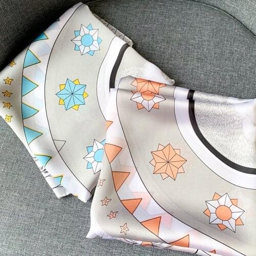 KOI LEAPING woman fashion star pattern printing 70x70cm small square scarf Silk scarf scarves headscarf hot gift