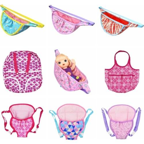 Fashion Dolls Out Going Carry Bag Sleeping Bag Doll Accessories for 43cm Baby New Born Doll 18 Inch Doll Backpack Bag