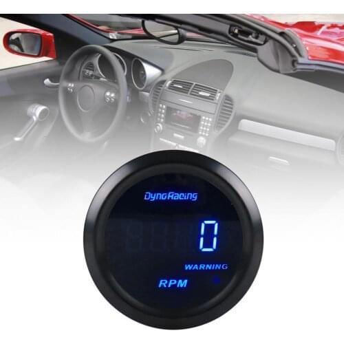 Tachometer 0-9000rpm 12V ABS Racing Instrument Automobile Speed Meter for 12V 4/6/8 Cylinders Gasoline Vehicles