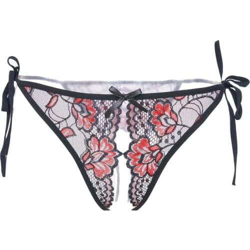 Women Sexy Lingerie Hot Erotic Sexy Panties Open Crotch Porn Lace Underwear Crotchless Underpants Sex Wear Cheeky Strappy Briefs