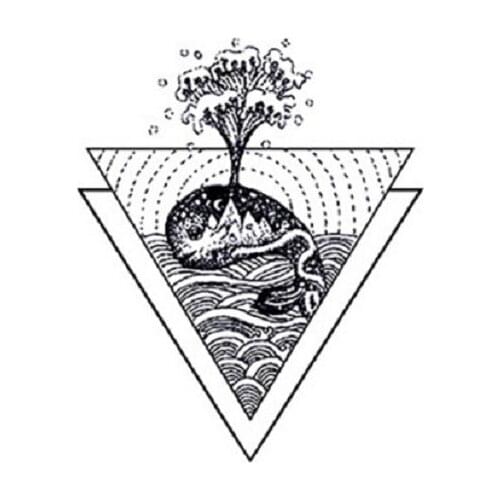 55MM×65MM tattoo stickers waterproof female long-lasting geometric whale animal literary retro