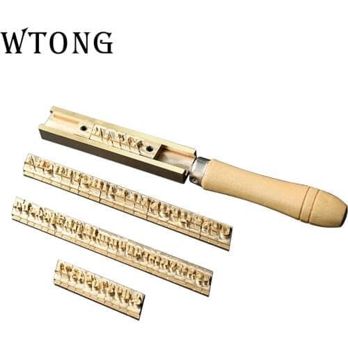 WTONG DIY flexible customized logo mould T-slot shape easy to use hot stamp foil copper mold with letters numbers symbols press