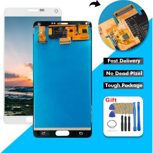 Super AMOLED LCD Display Touch Screen Digitizer Glass Assembly For Samsung Galaxy Note 4 SM-N910A SM-N910V N910 N910A LCD