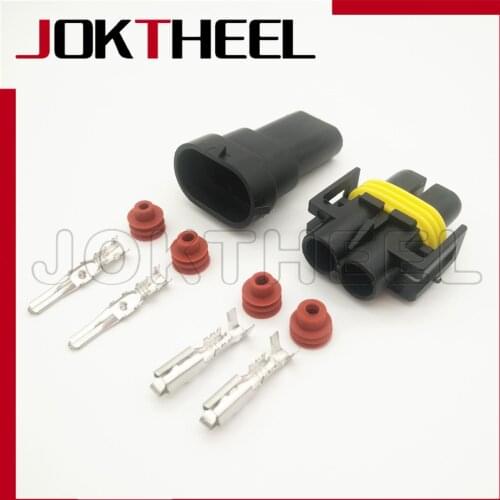 1-20set Delphi 2 Pin male female waterproof fog lamp light xenon plug H8 H9 880 H11 Lamp Socket connector 12124819