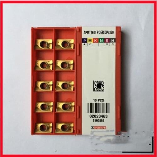 100pcs Carbide Inserts APMT1604 DP5320 25R0.8 Inserts For CNC NC Tool Gold