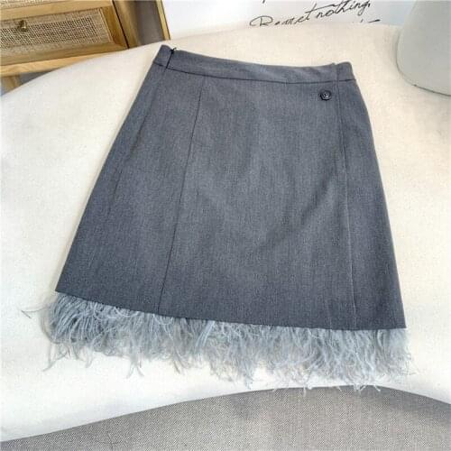 2021 women fashion Feather skirt hq20210820