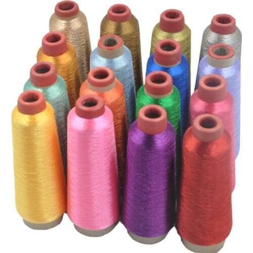 21 Color Sewing Thread Glitter Cross Stitch Yarn Woven Embroidery Threads Knitting Silk Line Textile Metallic