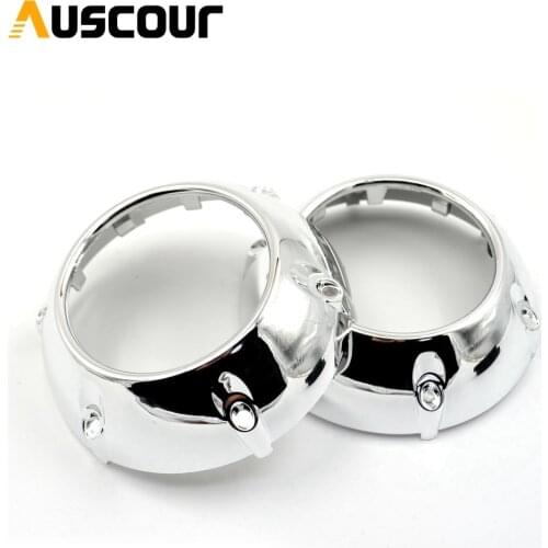 3 inches H4 Easy Install Koito Q5 Bi-xenon hid projector lens Silver shroud Mask LHD RHD hid headlight car styling modity