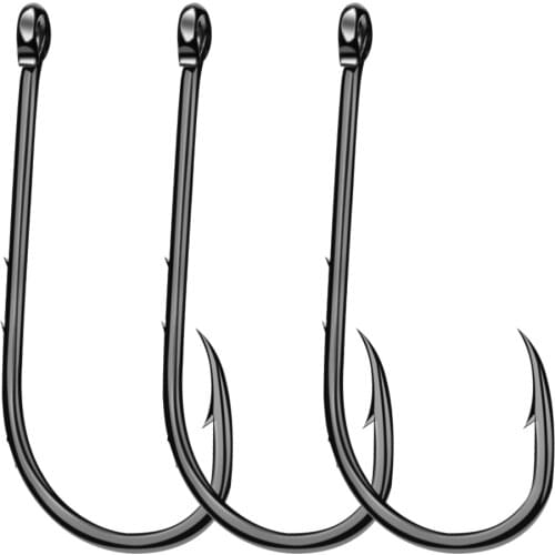 50pcs/lot Barbed High-carbon Steel Fishing Hooks Size 1# 2# 3# 4# 5# 6# Used for Soft Bait Worm High Quality Fishing accessories