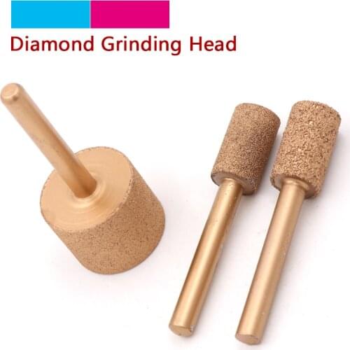 1pcs 6mm Shank Brazed Diamond Grinding Head Burrs Carving Peeling Bits 12mm to 25mm For Jade Stone Concrete Ceramic Diamond Mill