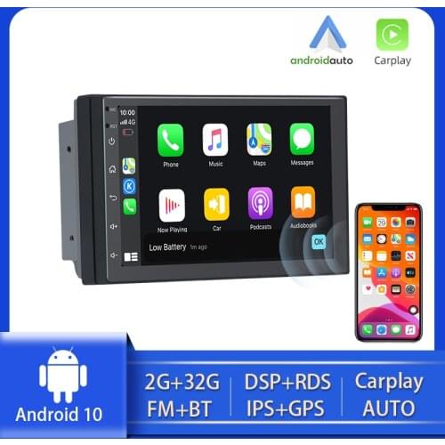PEERCE Android 10 Car radio 7 "Touchscreen Car Multimedia Player, 2 Din Stereo Car Radio with Mirror Link audio for ca