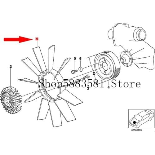CAR fan 11 blade bm wE31 850CI M70 E31 850CI M73 E32 730I M60 Electronic fan blade Water tank cooling fan blade