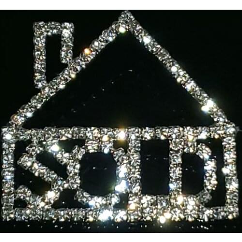 Crystal Handmade Word Jewelry "House Sold" Lapel Pin Rhinestone Word Brooch Accessories Unique Gift for Realtor Wholesale