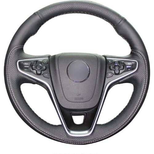 DIY Sewing-on PU Leather Steering Wheel Cover Exact Fit For Buick Regal