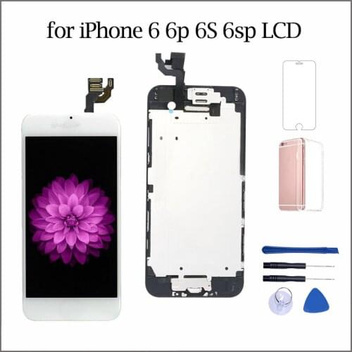 AAA++ LCD For iPhone 6 6s plus Display Full Set Digitizer Assembly Touch Screen Replacement Module with Front Camera Home Button