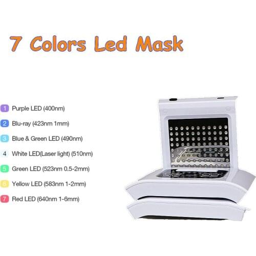 Dropshipping 7 Colors PDT LED Photodynamic Therapy Heating Beauty Device LED Facial Mask Acne Removal Anti Wrinkle Lighten Spots