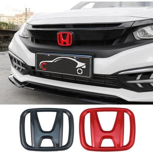ABS Auto Steering Wheel Trunk Emblem Front Grille Logo For Honda Civic 2019 2018 2017 2016 Car Styling Decoration Accessories