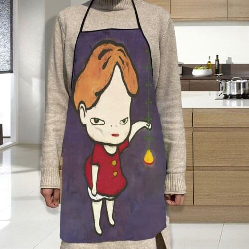 Nara Yoshitomo Apron Oxford Cloth Waterproof Men/Women Kitchen Apron Household Cleaning For Home And Kitchen Accessories