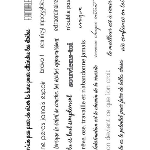 French Clear Stamps for Scrapbooking Transparent Silicone Rubber DIY Photo Album Decor 650