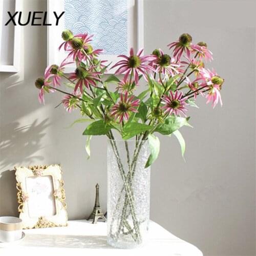 5 heads a bouquet artificial flowers silk chrysanthemum indoor home decoration wedding Christmas Valentines Day fake flowers