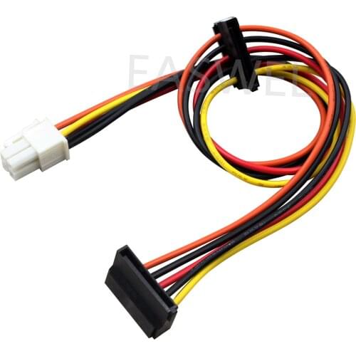 ATX 4Pin to 2 SATA Power Supply Cable For Lenovo motherboard