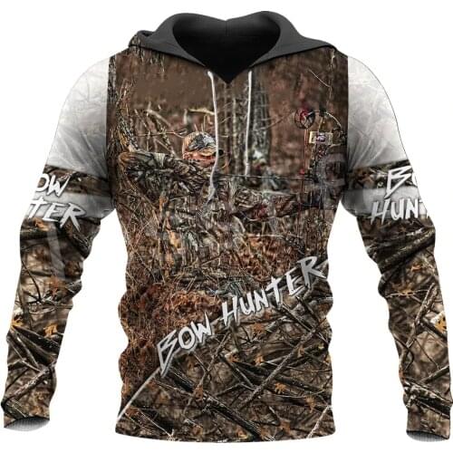 Tessffel Animal Hunting Deer Reaper Bow Hunter Camo NewFashion Tracksuit Casual 3DPrint Zipper/Hoodies/Sweatshirts/Jacket A-20