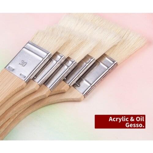 Secret 3867Slant Artist Paint Brush Chungking Hog Hair Painting Tool Bamboo Handle Carbonized Art Supplies Anti-dropping