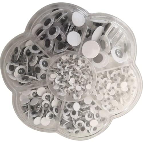 700 Pieces Round Wiggle Googly Eyes with Self Adhesive DIY Scrapbooking Crafts Toy Accessories Assorted Sizes