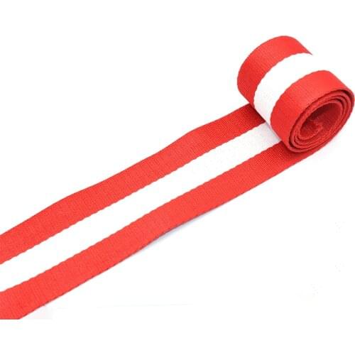 2"Red Webbing Belt Ribbon Striped Webbing Bag Strap Dog Collar Webbing Handbag Strap Leash Ribbon for DIY Garment Textile Sewing