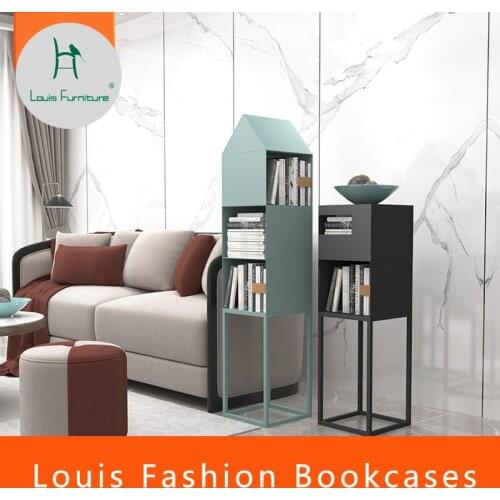 Louis Fashion Bookcases Bookshop reading room bookshelf iron art creative balcony multifunctional corner bedside loft