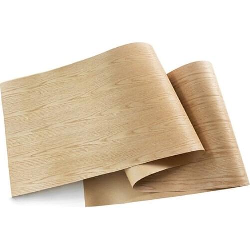 Natural Genuine Veneer Sliced White Oak Furniture Veneer 60x250cm Kraft Paper Backing 0.25mm C/C