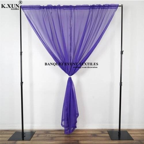 Organza Sheer Backdrop Curtain Panel With Rod Pockets Stage Background Our Door Wedding Photo Booth Event Party Decoration